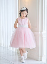 子供ドレス発表会・結婚式・おしゃれなDRESCCOのD-SU-57-2-ピンクフラワーリーフドレスの画像4