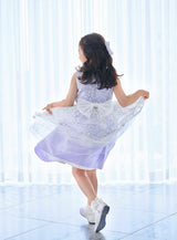 子供ドレス発表会・結婚式・おしゃれなDRESCCOのウィステリアフラワーラッセルレースドレスの画像6