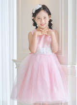子供ドレス発表会・結婚式・おしゃれなDRESCCOのD-SU-57-2-ピンクフラワーリーフドレスの画像9