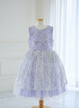 子供ドレス発表会・結婚式・おしゃれなDRESCCOのウィステリアフラワーラッセルレースドレスの画像20