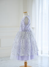 子供ドレス発表会・結婚式・おしゃれなDRESCCOのウィステリアフラワーラッセルレースドレスの画像21