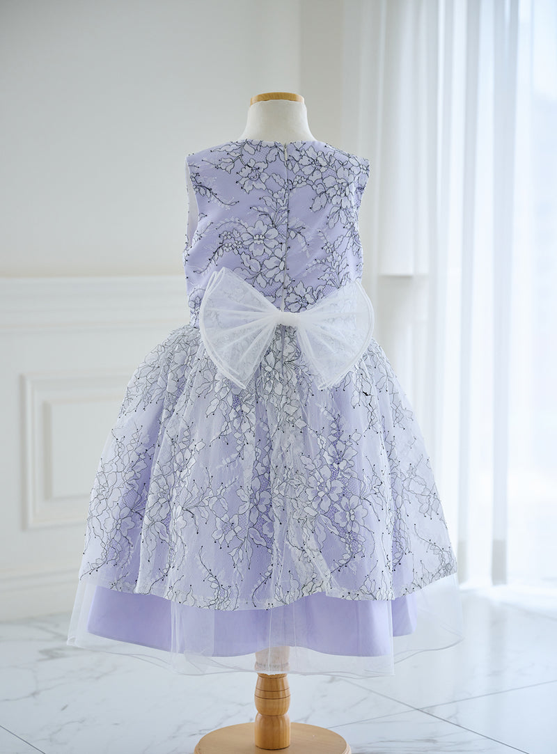 子供ドレス発表会・結婚式・おしゃれなDRESCCOのウィステリアフラワーラッセルレースドレスの画像22