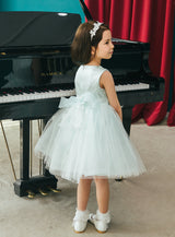 子供ドレス発表会・結婚式・おしゃれなDRESCCOのミントフラワーレースドレスの画像9