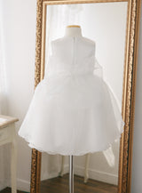 子供ドレス発表会・結婚式・おしゃれなDRESCCOのホワイトジュエリーベルトシフォンドレスの画像12