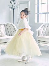 子供ドレス発表会・結婚式・おしゃれなDRESCCOのイエロージュエリーロングドレスの画像8