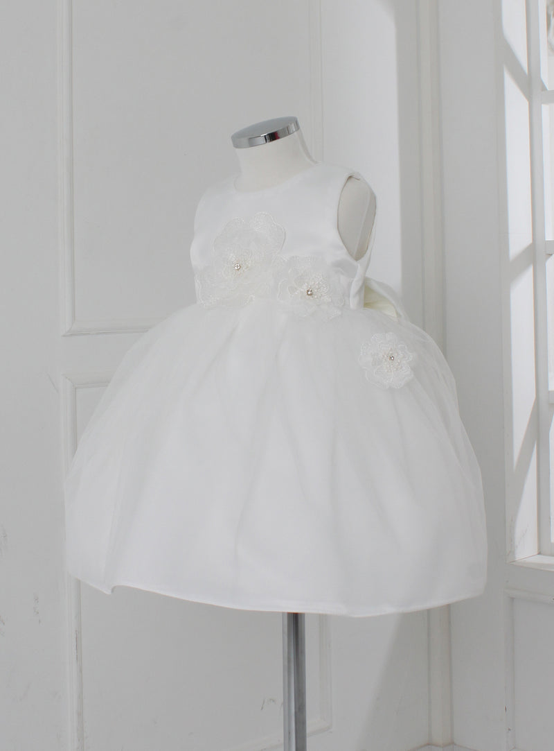 子供ドレス発表会・結婚式・おしゃれなDRESCCOのD-SU-57-1-ホワイトフラワーリーフドレスの画像19