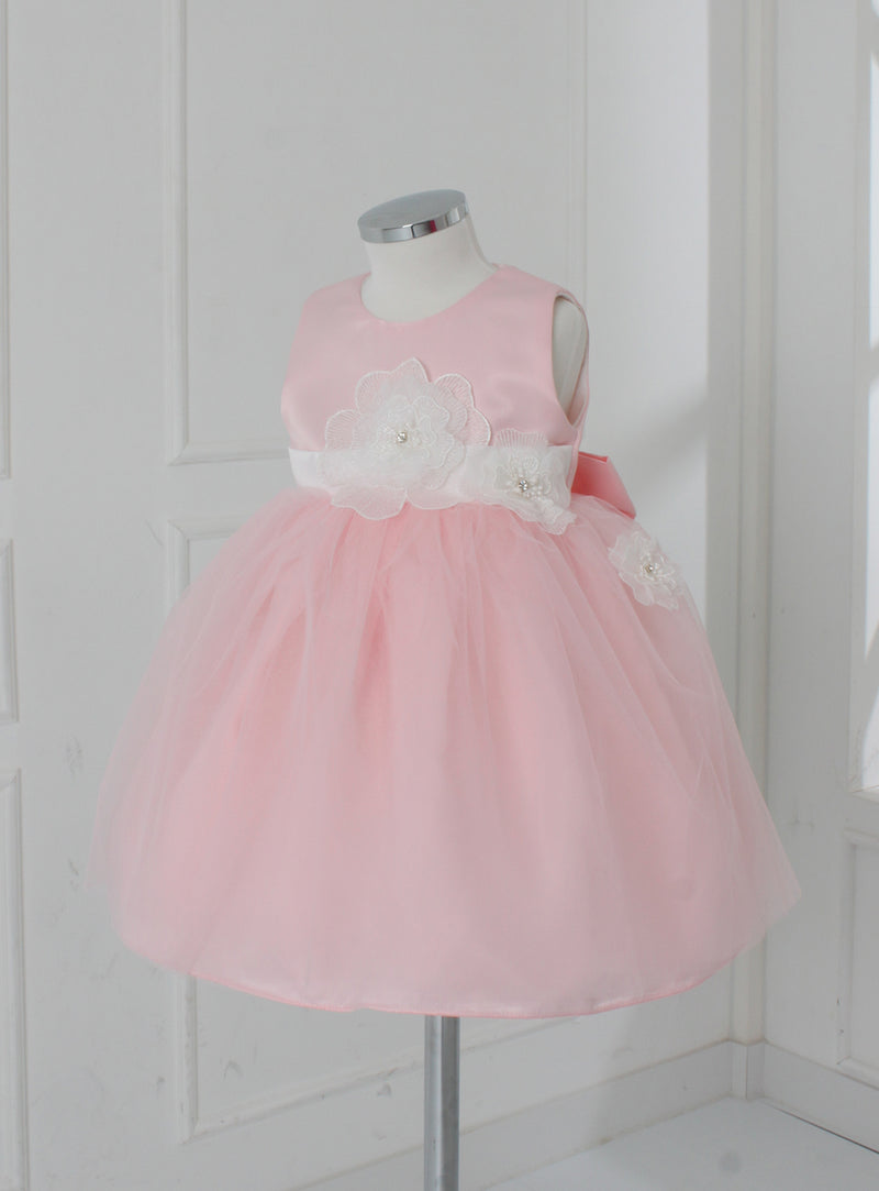 子供ドレス発表会・結婚式・おしゃれなDRESCCOのD-SU-57-2-ピンクフラワーリーフドレスの画像15