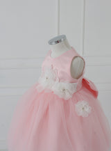 子供ドレス発表会・結婚式・おしゃれなDRESCCOのD-SU-57-2-ピンクフラワーリーフドレスの画像16