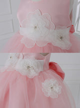 子供ドレス発表会・結婚式・おしゃれなDRESCCOのD-SU-57-2-ピンクフラワーリーフドレスの画像18