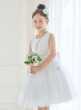 子供ドレス発表会・結婚式・おしゃれなDRESCCOのD-SU-57-1-ホワイトフラワーリーフドレスの画像10