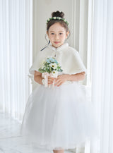 子供ドレス発表会・結婚式・おしゃれなDRESCCOのD-SU-57-1-ホワイトフラワーリーフドレスの画像15